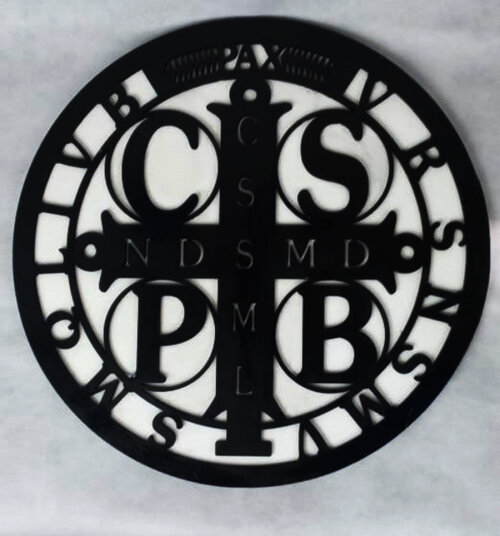 Escudo / Brasão de São Bento em MDF 29 cm – Decoração Relig