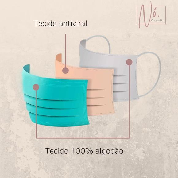 4 Máscara Antiviral 3 D - Tripla camada Adulto