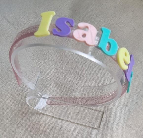 Acessórios de Cabelo Infantil - Tiara com Nome