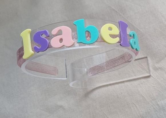 Acessórios de Cabelo Infantil - Tiara com Nome