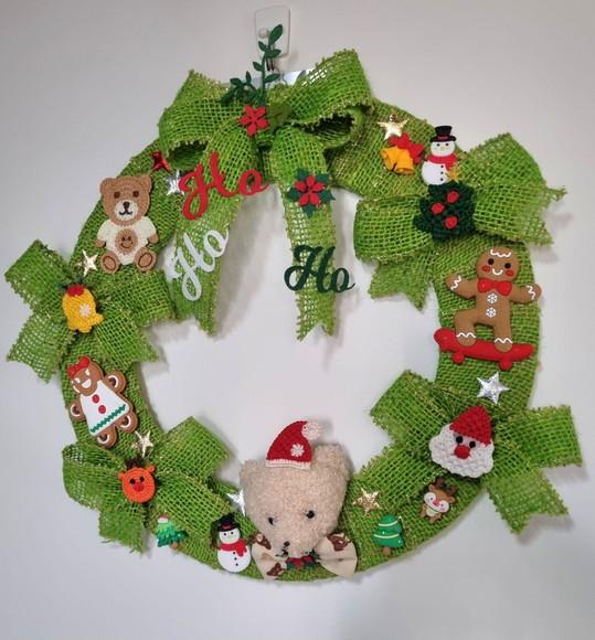 Guirlanda de Natal - Decoração de Porta 30 cm