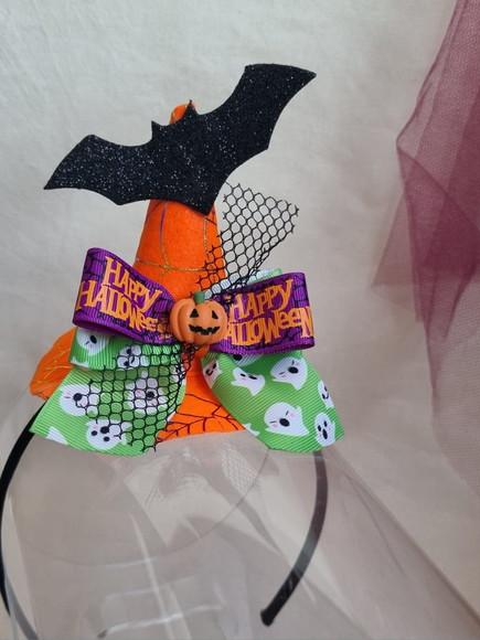 Halloween- Dia das Bruxas - Fantasia - Tiara com Chapéu