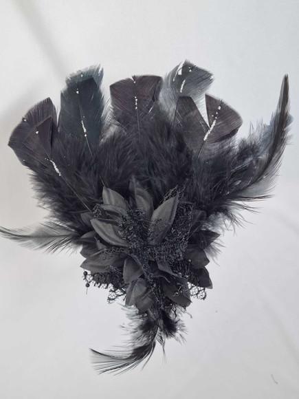 Tiara de Carnaval - Flor e Plumas