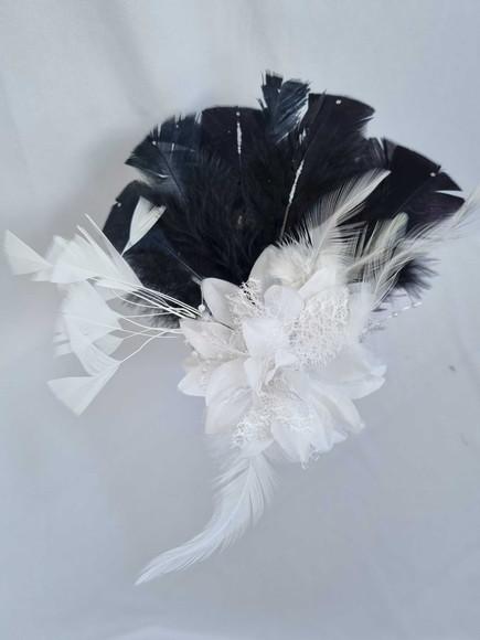 Tiara de Carnaval - Flor e Plumas