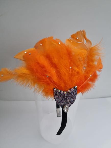 Tiaras/ Bico de Pato para o Carnaval - Arranjo e Plumas