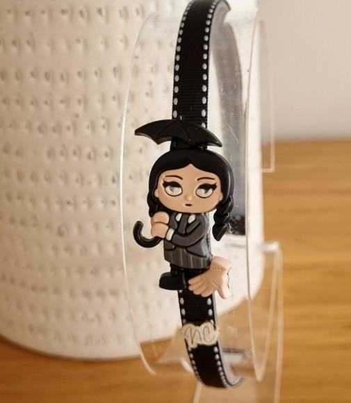 Wandinha -tiara, Kit Bico de Pato ou Elástico com Laço