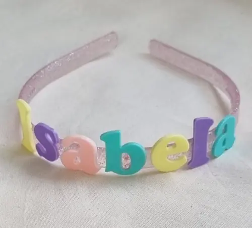 Acessórios de Cabelo Infantil - Tiara com Nome