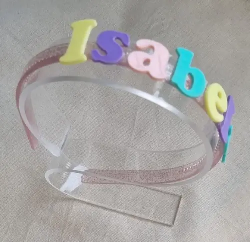 Acessórios de Cabelo Infantil - Tiara com Nome