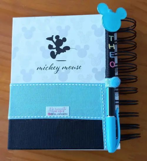 Caderneta Escolar Mickey Personalizada - Material Escolar