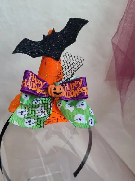 Halloween- Dia das Bruxas - Fantasia - Tiara com Chapéu