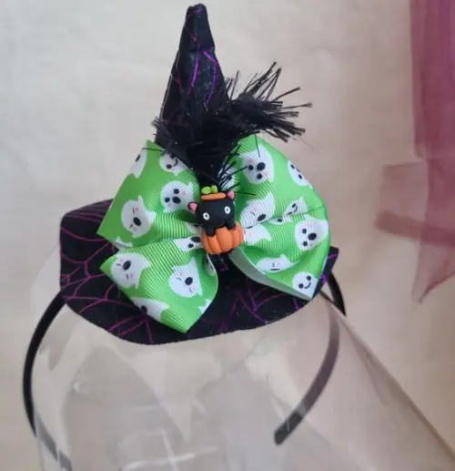 Halloween- Dia das Bruxas - Fantasia - Tiara com Chapéu