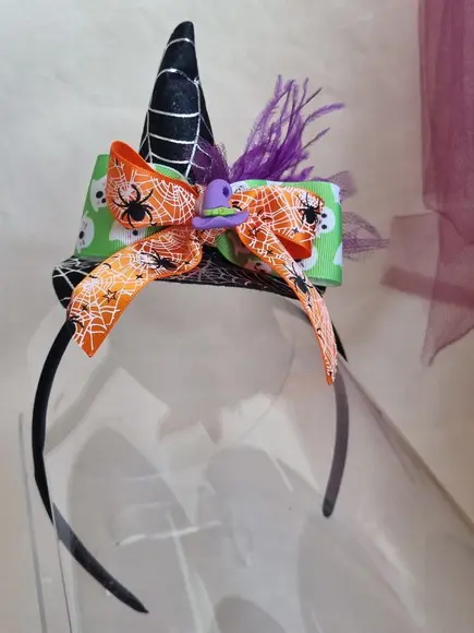 Halloween- Dia das Bruxas - Fantasia - Tiara com Chapéu
