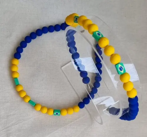 Kit - Copa 2022 - Kit 1 Tiara e 1 Pulseira - Copa do Mundo