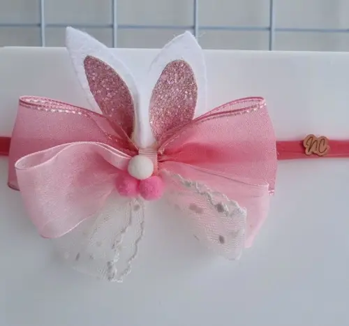 Páscoa-faixa para Bebê - Laços Luxo Glamour - Natal - Festas