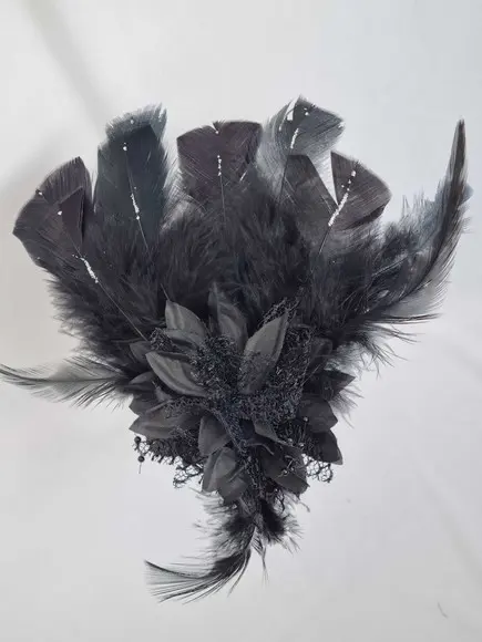 Tiara de Carnaval - Flor e Plumas