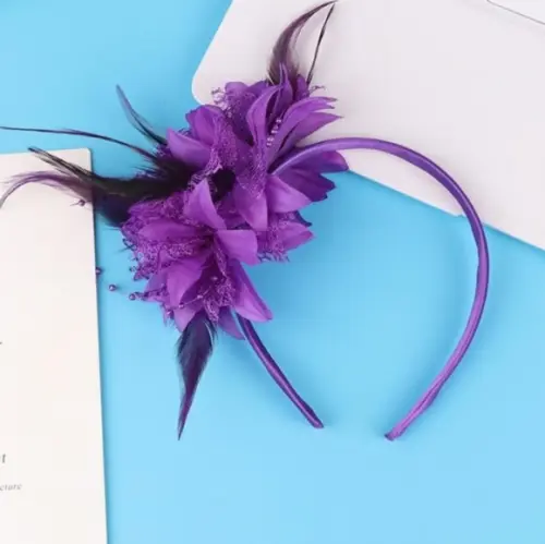 Tiaras para o Carnaval - Flores e Plumas Pink