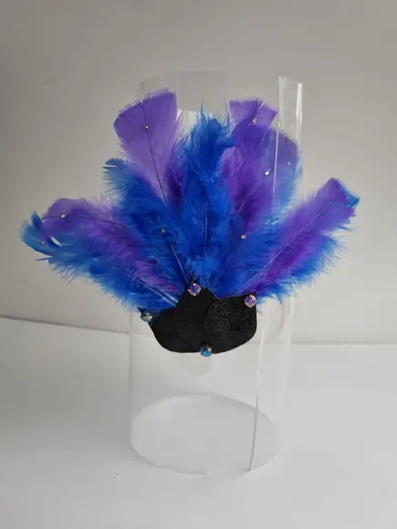 Tiaras/ Bico de Pato para o Carnaval - Arranjo e Plumas