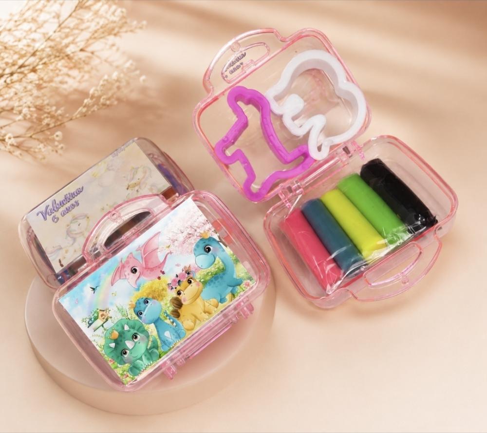 Mini maletinha com massinha personalizada heróis