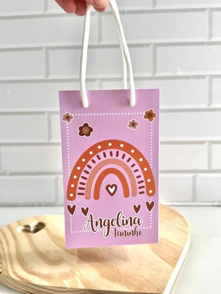 Sacolinha Arco-iris Boho Tamanho P