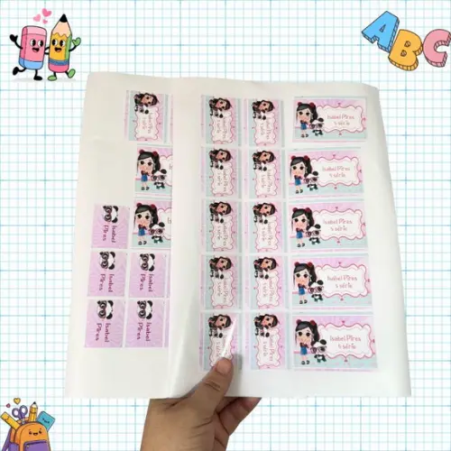 106 Etiquetas Escolares Personalizadas Roblox Todos os Temas