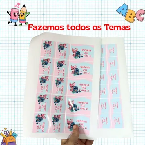 106 Etiquetas Escolares Personalizadas Roblox Todos os Temas