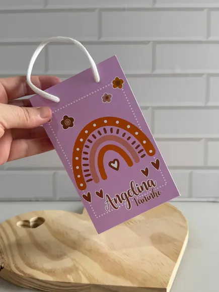 Sacolinha Arco-iris Boho Tamanho P