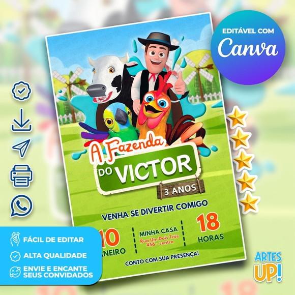 Convite de Aniversário a Fazenda do Zenon