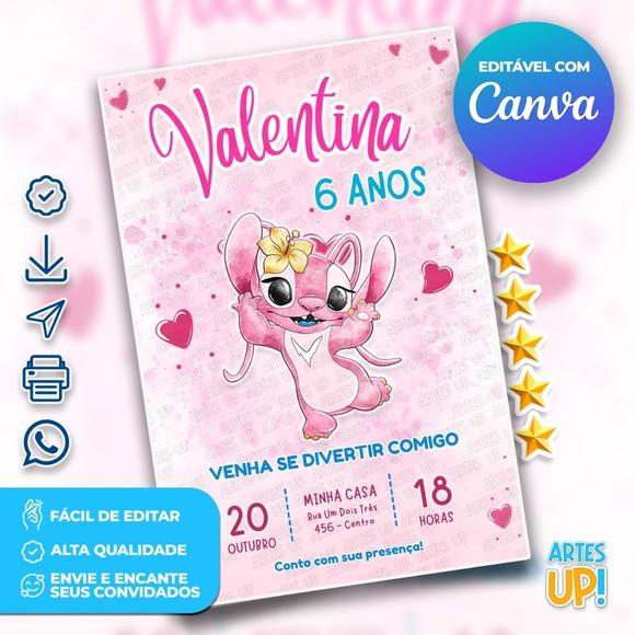 Convite de Aniversário Angel Aquarela