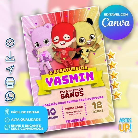 Convite de Aniversário Aventureiras