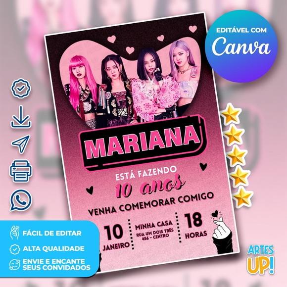 Convite de Aniversário Blackpink