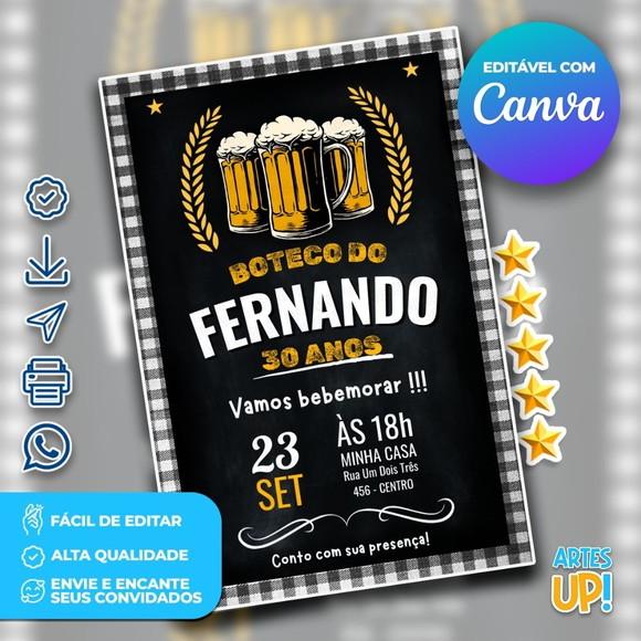 Convite de Aniversário Boteco