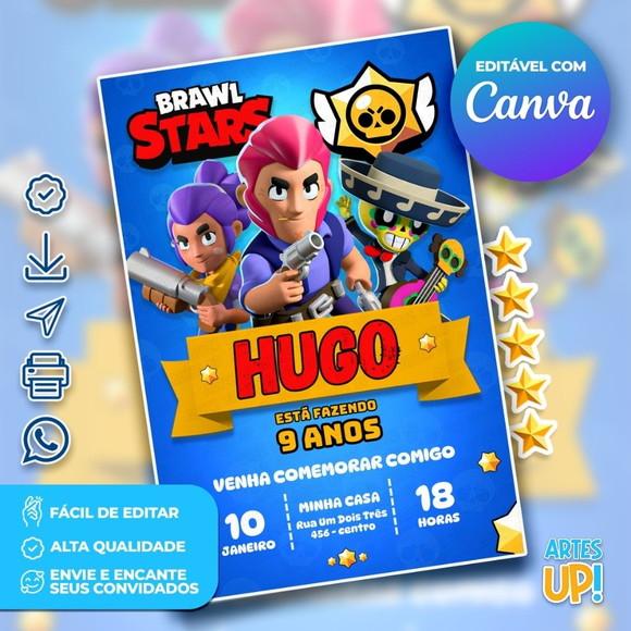 Convite de Aniversário Brawl Stars