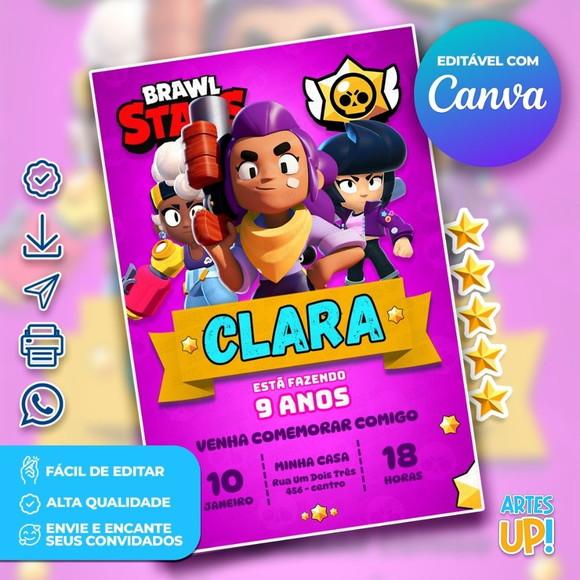 Convite de Aniversário Brawl Stars