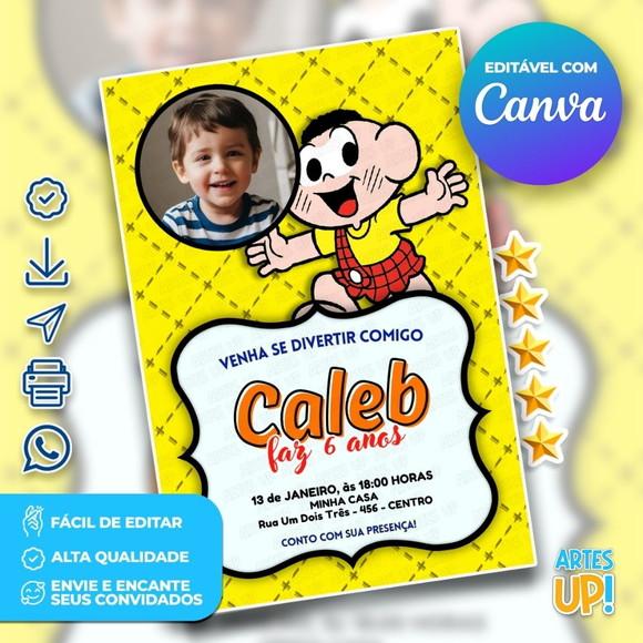 Convite de Aniversário Cascão com Foto