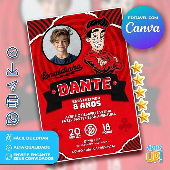 Convite de Aniversário Enaldinho com Foto