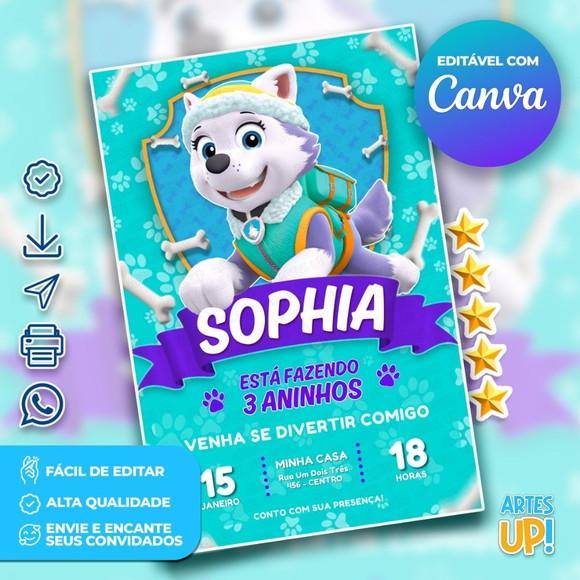 Convite de Aniversário Everest Patrulha Canina
