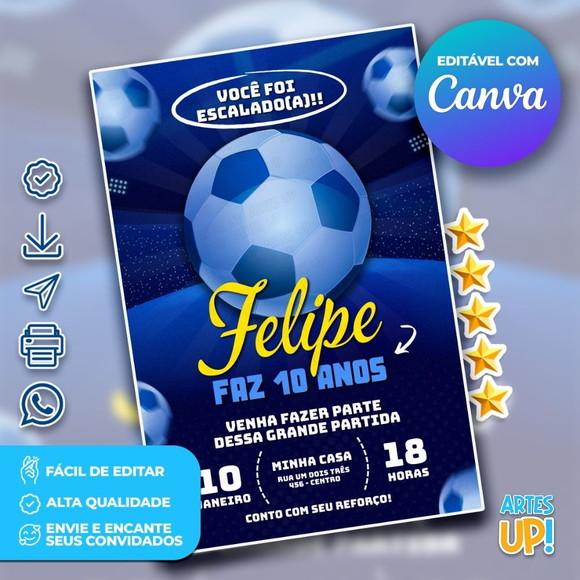 Convite de Aniversário Futebol