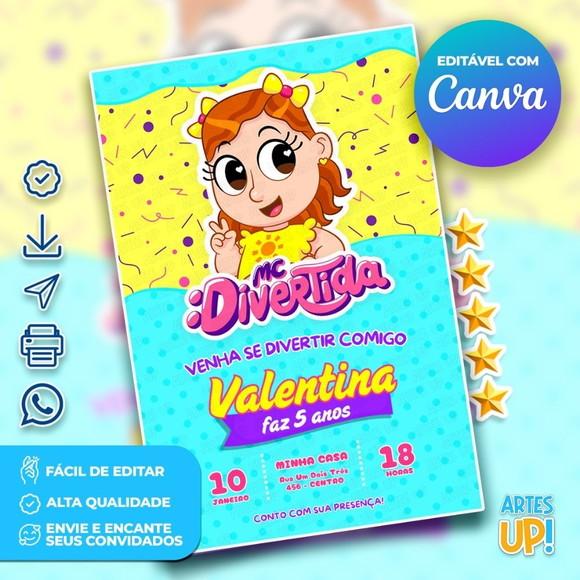 Convite de Aniversário Mc Divertida Maria Clara