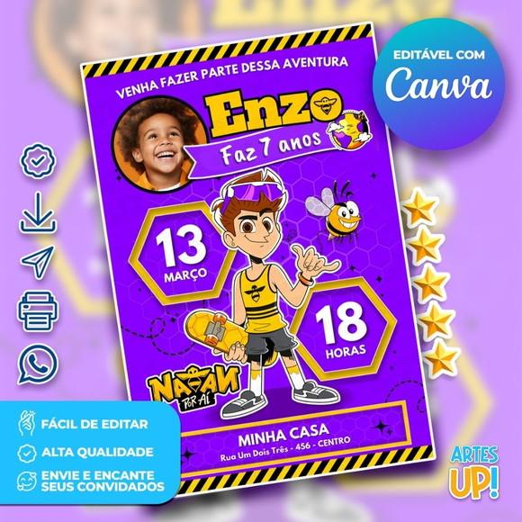 Convite de Aniversário Natan Por Aí com Foto