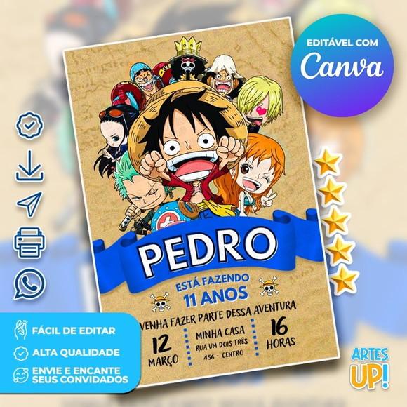 Convite de Aniversário One Piece