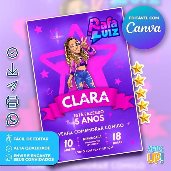 Convite de Aniversário Rafa, Rafa e Luiz