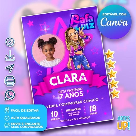 Convite de Aniversário Rafa, Rafa e Luiz com Foto