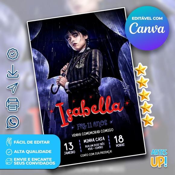 Convite de Aniversário Wandinha