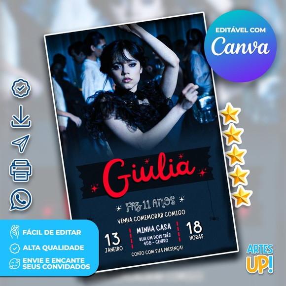 Convite de Aniversário Wandinha