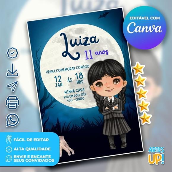 Convite de Aniversário Wandinha