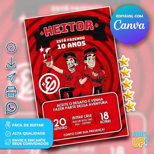 Convite de Aniversário Enaldinho