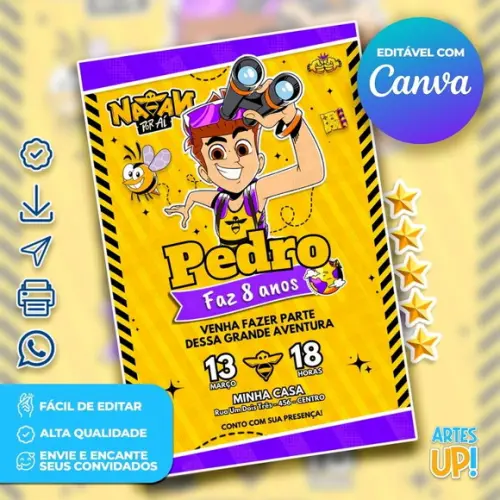 Convite de Aniversário Natan Por Aí
