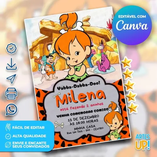 Convite de Aniversário Pedrita