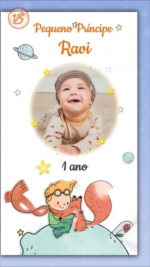 Convite Animado Pequeno Príncipe Livro - Plus