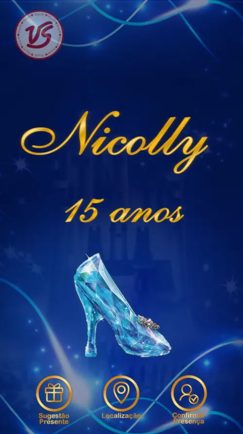 Convite Animado Interativo Cinderela